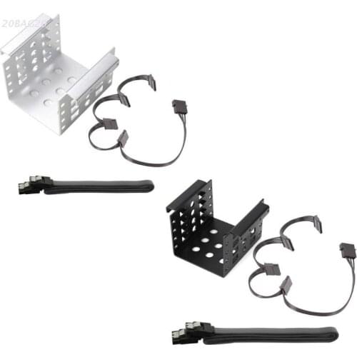 SSD/HDD Metal Mounting Bracket kit Converter 2.5 HDD/SSD to 3.5 +4 Pin Cable