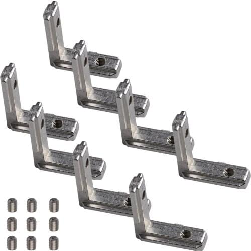 LETAOSK 20pcs L Shape Interior Joint Angle Bracket Corner Connector For 6mm T Slot Aluminum Extrusion