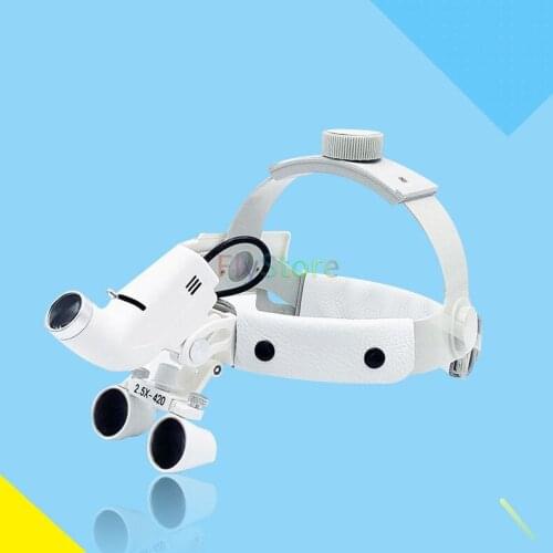 1pcs 2.5X/3.5X Dental Loupe Surgical Bincoular Magnifier with Headlight Surgery Operation Suitable Wearing Glasses