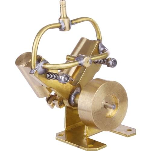 Mini V-shape Pure Copper Double Cylinder Steam Engine Model Building Kits Creative Toy Gift