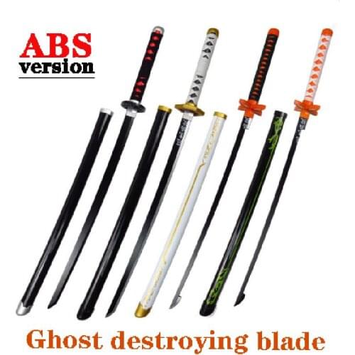 New Abs Wooden Sword Ghost Destroying Blade Role Play Props Animation Weapon Knife Childrens Toy Cos Weapon 104cm Bamboo Sword