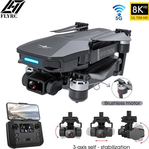 New Keep pro KF101 GPS Drone 4K 8k HD Camera gps 5G Wifi Anti-Shake 3-Axis Gimabal Dron Brushless Motor RC Quadcopter Toy Gifts