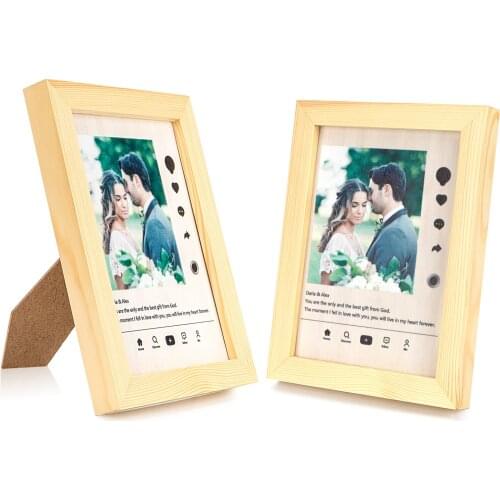Personalized Couples Picture Frame Home Decor Wooden Love Picture Frame With Holder Romantic Gifts For Anniversary Wedding Xmas