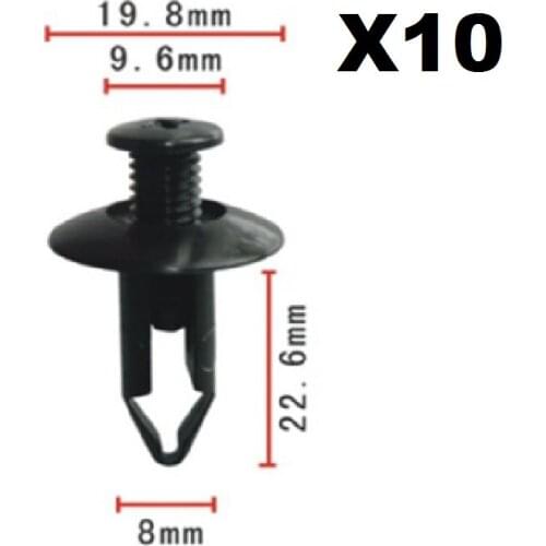 DOOR MOULDING TRIM STRIP CLIPS RUBSTRIP X10 Plastic Clips