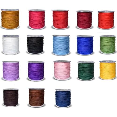 18 Color Hot 80M/Spool 1mm Cotton Cord Nylon Cord Chinese Knot Thread String DIY Beading Braided Bracelet Jewelry Making