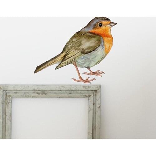 Hand Painted Bird Wall Sticker Fridge Glass Window Stickers Living Room Bedroom Decoration Wallpaper Self-adhesive Decals Art
