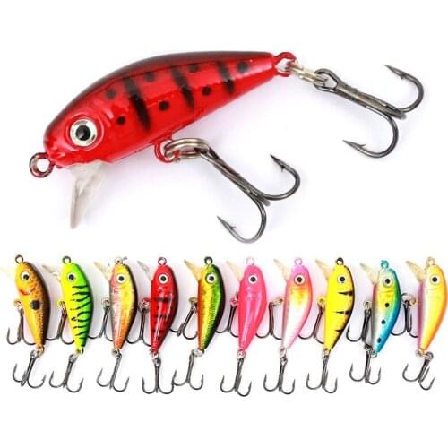 Fishing Lure Plastic Bionic Sinking MINNOW 3.3g 4cm Depth 0-1.5m With Hard Bait Wobbler For Freshwater Fishing Tackle Accessory
