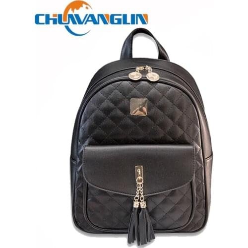 Chuwanglin Backpacks Women hic PU Leather Fashion Backpack High Quality Travel Bag Girls All-match Stylish Ins Harajuku 4261014