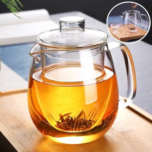 1200ml Glass Teapot with Removable Infuser Flowering Tea Filter Can Be Heated Safe Tea Kettle Blooming Loose Leaf Tea Maker Set