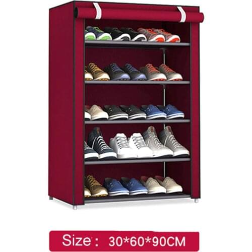 Non-woven Fabric Storage Shoe Rack Hallway Cabinet Organizer Holder 4/5/6 Layers Assemble Shoes Shelf DIY Home Furniture