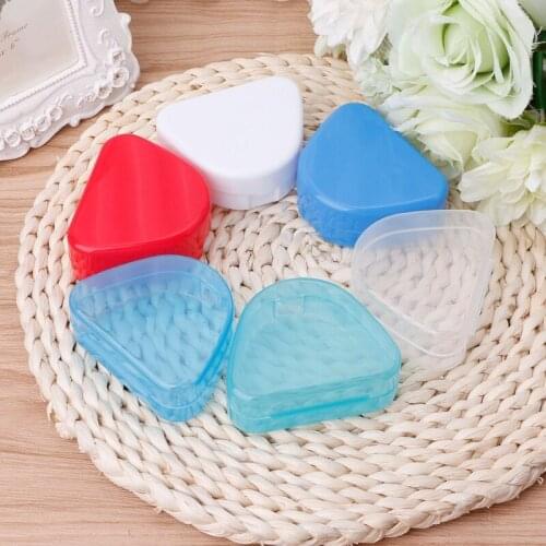 Dental Orthodontic Retainer Denture Bath Mouthguard Storage Box Case Tray Wholesale