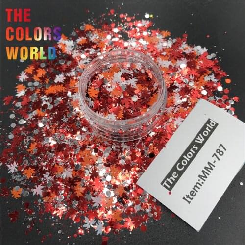 TCT-364 Autumn Maple leaf Mix Nail Glitter Nail Art Decoration Resin Art On Tumblers And Molds Craft DIY Accessoires Festival