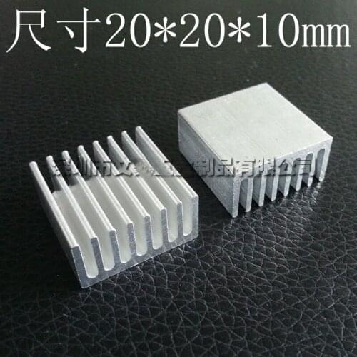 On sale brand new 10PCS Aluminum heatsink 20*20*10mm Audio amplifier heatsink silver