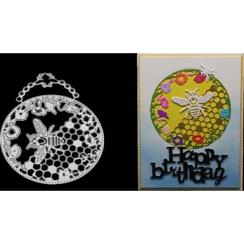 YINISE Metal Cutting Dies For Scrapbooking Stencils Bee Honeycomb DIY Paper Album Cards Making Embossing Folders Die Cuts CUT