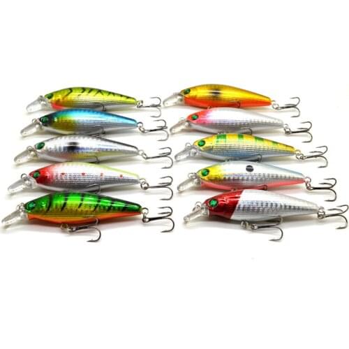 10 pcs Special offer promotional lures Mino bionic bait fishing bait 9cm 9.5g hard bait set full set