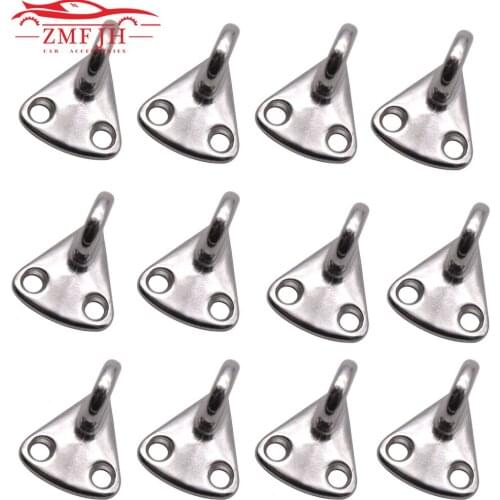 12Pcs 35mm 316 Stainless Steel Boat Deck Fender Hook Closed Mini Eye High Polished Yacht Boat Hardware bateau accessoires marine