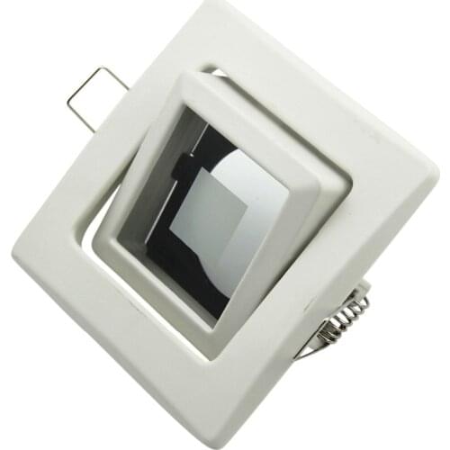 4pcs white MR16 GU10 LED Spotlight Trim Ring Fixture Fittings Retrofit Led Ceiling Lamp Frame Zinc Alloy