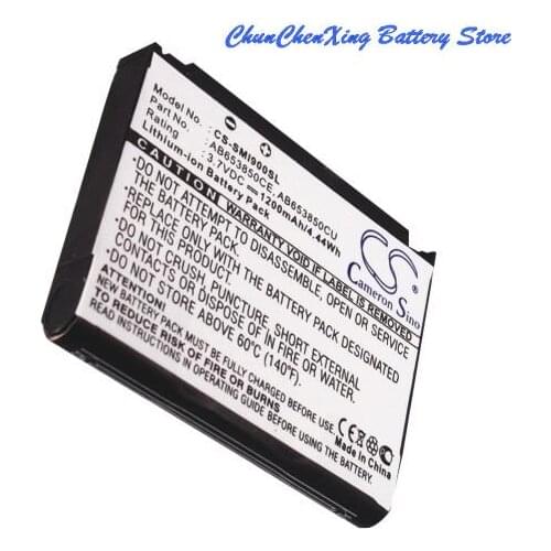 Cameron Sino 1200mAh Battery AB653850CE, AB653850CU for Samsung GT-I6500U, I8000, I8000H, i900, i908, For Mobiado Grand Touch