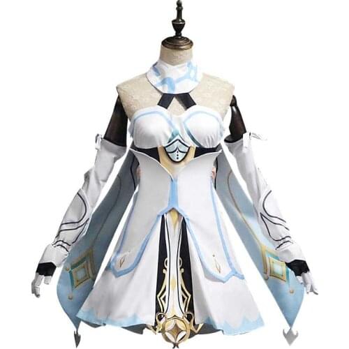 Anime Genshin Impact Lumine Cosplay Costume Shirt Girdle Gloves Socks Daily Carnival Party Festival Uniform Brand New