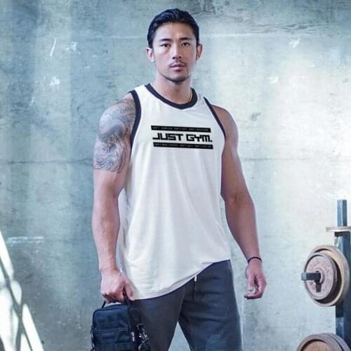 Brand Just Gym Clothing Fitness Mens Tank Tops Breathable Mesh Bodybuilding Stringer Tanktop Muscle Singlets Sleeveless Vest