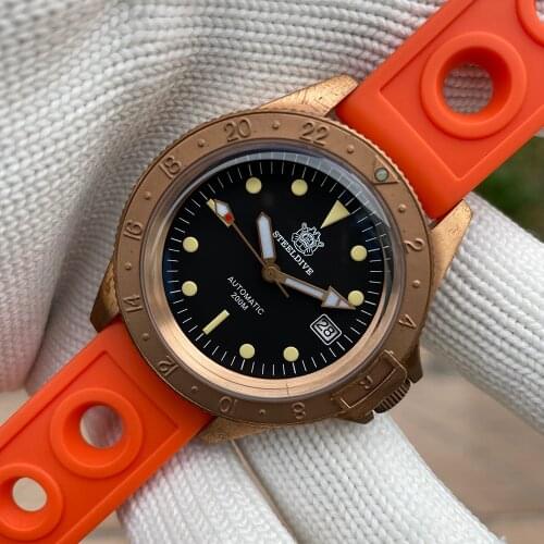 STEELDIVE SD1966S New Design 41.5MM Solid Bronze Case 200M Waterproof NH35 Automatic Mens Dive Watch