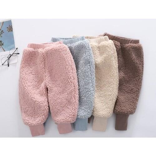 Kids Warm Pants Spring Winter Solid Baby Boy Girl Pants Thicken Children Trousers Soft Long pants Children Legging