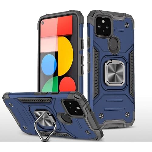 For Google Pixel 5 Case Hard PC With Stand Ring magnet Armor Shockproof protective back cover case for Google Pixel 4A 5G Pixel5