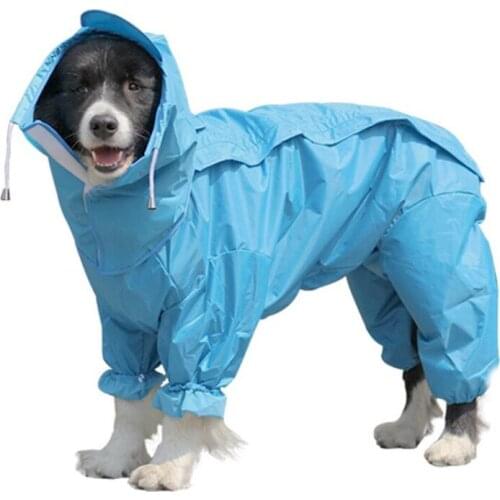 Pet Dog Raincoat Waterproof Large Dogs Clothes Outdoor Coat Rain Jacket Jumpsuit Golden Retriever Labrador Husky big poncho