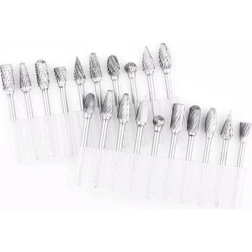 3*6mm tungsten carbide engraving drill bit double knife rotating burr set file machine metal wire drawing drill CNC engraving