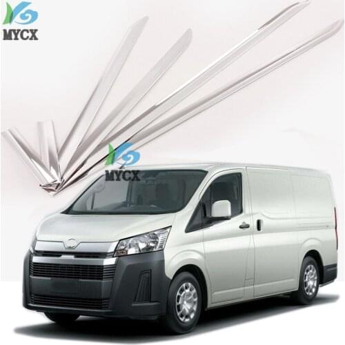 Chrome Molding Door Body Strips For TOYOTA Hiace 2019 2020 (H300) Accessories Trim Covers Car styling