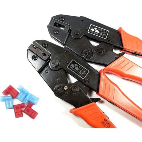 Flag type female insulated plug spring terminal crimper hs-0708fl sheathed insulated terminal crimper manual