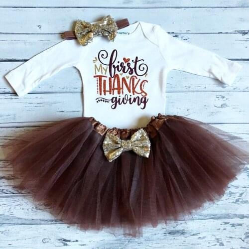 Custom Onesies tutu set My 1st Thanksgiving Baby Girl Thanksgiving Outfit Brown Tutu Newborn Girl Thanksgiving Shirt