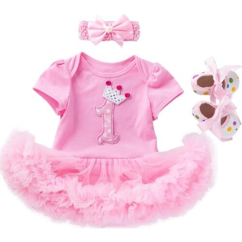 Baby Girls Lace Ruffles Dresses Newborn Princess tutu Dresses Baby Cotton Romper Clothes Infant Short Sleeve Birthday Jumpsuit