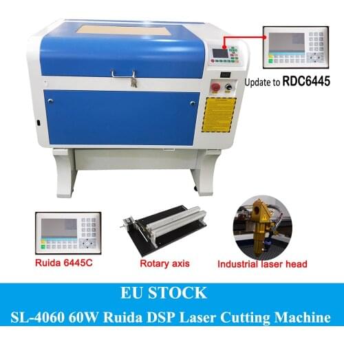 EU STOCK CNC SL 4060 60W Laser engraving Cutter machine CO2 USB Laser with DSP Ruida System 400*600mm NO TAX&VAT fast ship EU