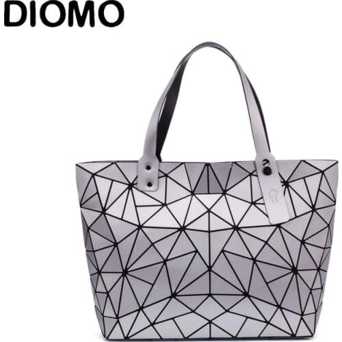 DIOMO Top-handle Bags Brushed Matte Geometric Plaid Luxury Handbags Women Bags Designer Fashion Tote Shoulder Bags sac a main o