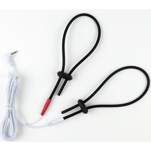 20pcs/set Monopolar Conductive Loops Cock and Ball Electro Penis Ring Electrosex Rubber Tubing Estim TENS Electrodes DIY Unit