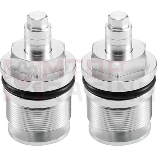 Motorcycle Preload Fork Caps For Yamaha XJ400D 1981 5M9-23111-00-00 Adjustable Fork Bolts Silver