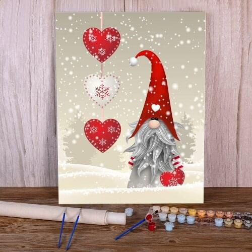 Christmas Snowman DIY Painting By Numbers Package Acrylic Paints 50*70 Canvas Painting Loft Picture For Adults Handicraft