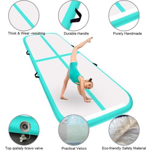 Free Shipping AirTrack 4X1X0.2M Air Track Inflatable Gymnastic Mattress Gym Tumble Floor Tumbling Air Block Mat Yoga Mat