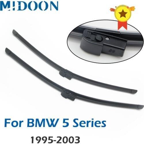 MIDOON Wiper Front Wiper Blades For BMW 5 Series E39 525i 528i 530i 540i M5 Windshield Windscreen Front Window 26"+22"