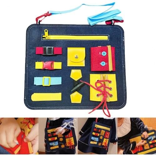 Practical Educational Bag Creative Portable Felt Toddlers Foldable Sensory Toy Pack for Children Gift
