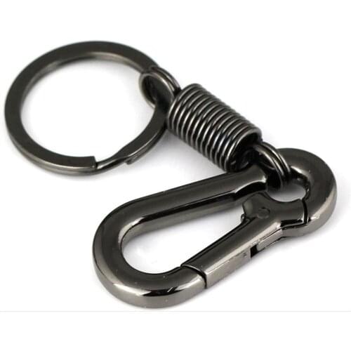 Keychain Simple Strong Carabiner Shape Keychain Climbing Hook Key Chain Rings Stainless Steel Man Gift
