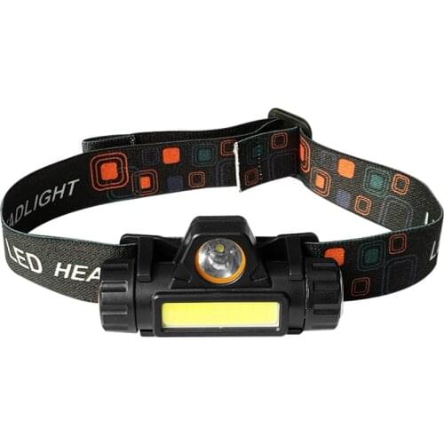Most Powerful Headlight XPE+COB USB Rechargeable Headlamp Built-in Battery Head Light Waterproof Head Torch Camping Head Lamp