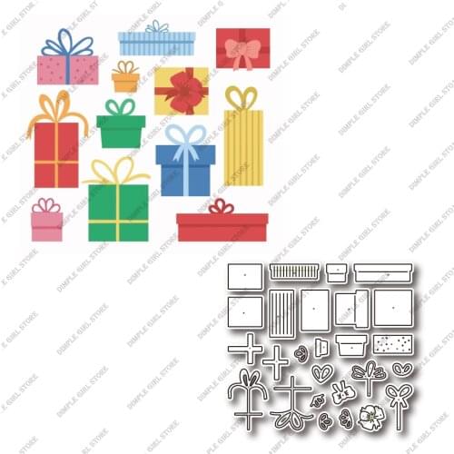 DIY gift box decoration metal cutting mold 2021 scrapbook flower photo album template making embossing craft new