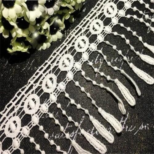 DIY water soluble lace embroidered lace 10cm cotton thread tassel embroidery lace barcode