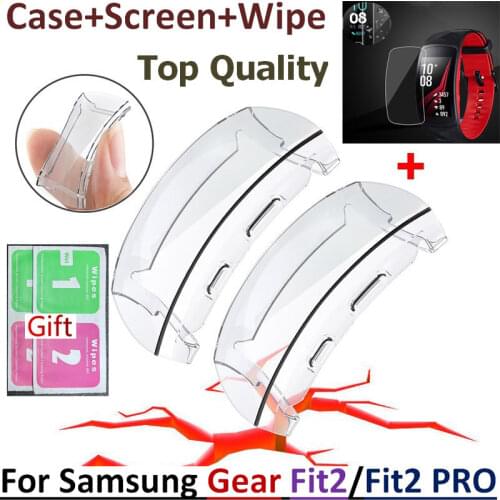 For Samsung Gear Fit2 pro Smart Bracelet Cover Replacement Frame TPU Screen Protective Case for Samsung Gear Fit 2 pro Shell