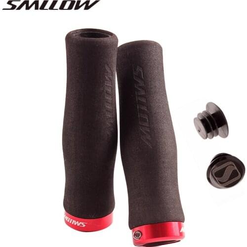 SMLLOW 1 Pair Cycling Handlebar Anti-slip Bike Handlebar Grips MTB Mountain Bicycle Gold Alloy Handles Foam Sponge Grip Cover