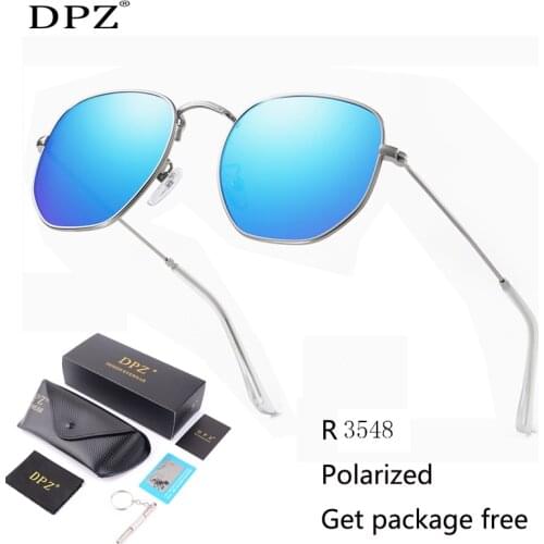 DPZ Classic Metal Polarized Sunglasses Women Men Vintage Retro Brand Design Sun Glasses Oculos De Sol