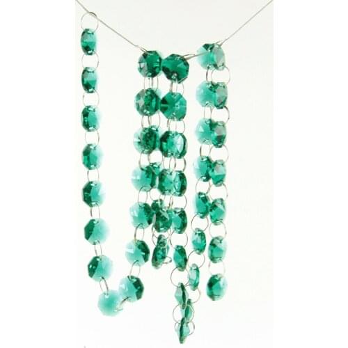 5/10/50/100 Meter Crystal Bead Strand Chandelier Lamp Octagon Chain Glass Garland For Wedding/X-mas Tree/Room Decoration