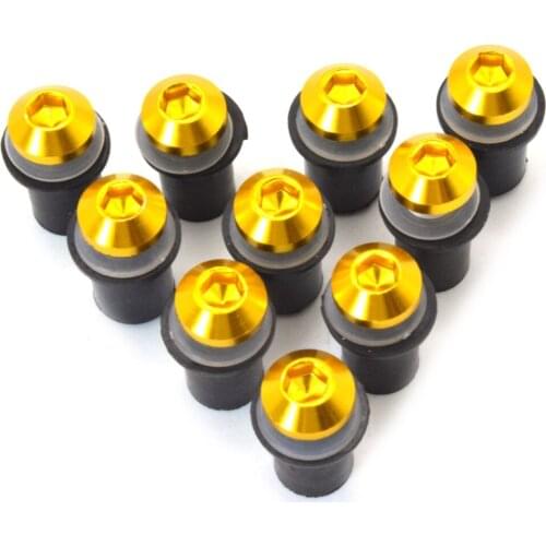 FOR 10x CNC motorcycle screw Windscreen Bolt for honda crf honda cb650f z1000sx zx14r yamaha r25 supermoto yamaha yz 250 kawa